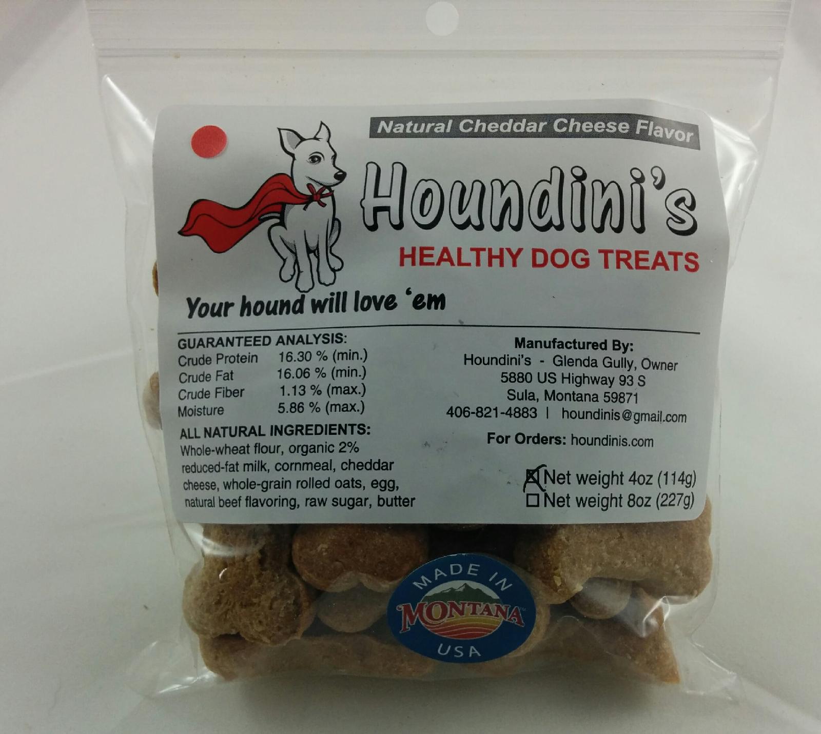 Houndini's Cheddar Cheese Biscuits, Medium-Size Bone, 4 oz Houndini's Cheddar Cheese Biscuits, Medium-Size Bone, 4 oz
